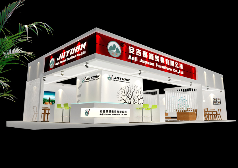 家具展兩面開口展位展臺設(shè)計(jì)效果圖