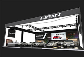 汽車展力帆汽車展臺設(shè)計效果圖