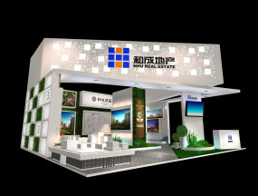 和成地產(chǎn)72平展臺設(shè)計效果圖