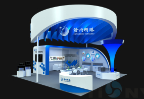 滄州明珠電池展臺設(shè)計效果圖