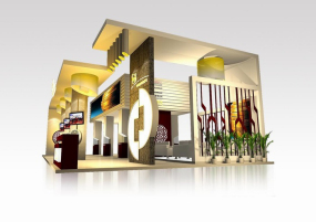 金幣總公司金融展臺設(shè)計效果圖