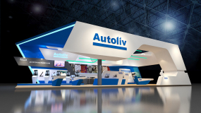 Autoliv汽車安全汽配展臺設(shè)計效果圖