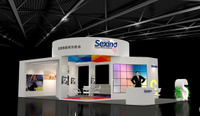 簡潔大氣生物科技展臺(tái)設(shè)計(jì)
