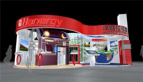 漢能控股能源化工展臺設(shè)計方案,能源化工展臺設(shè)計效果圖