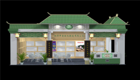 永康門博會(huì)展臺(tái)設(shè)計(jì),申鑫電機(jī)中國風(fēng)展臺(tái)設(shè)計(jì)方案