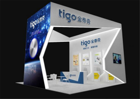 金泰克簡(jiǎn)約36平三面開口展臺(tái)設(shè)計(jì)效果圖