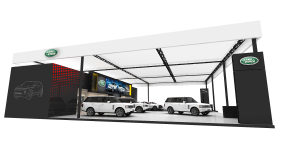 長沙車展展臺設(shè)計,路虎汽車長沙車展展臺設(shè)計效果圖