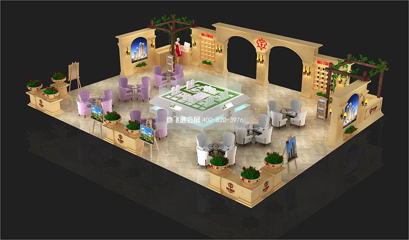 麗日君頤家園地產(chǎn)展會(huì)展臺(tái)設(shè)計(jì)效果圖