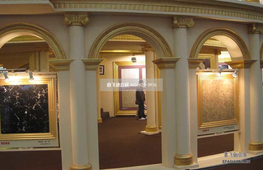 博德精工玉石展位設(shè)計裝修,上海建材展臺設(shè)計搭建