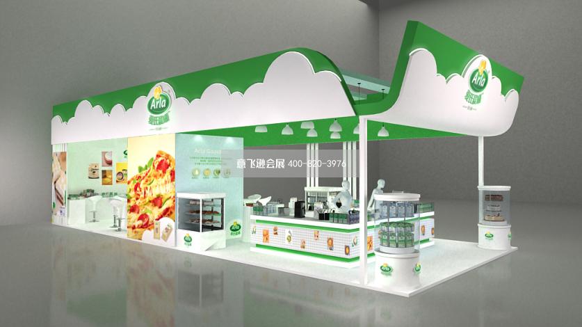 烤焙展愛氏晨曦食品展臺(tái)設(shè)計(jì)效果圖