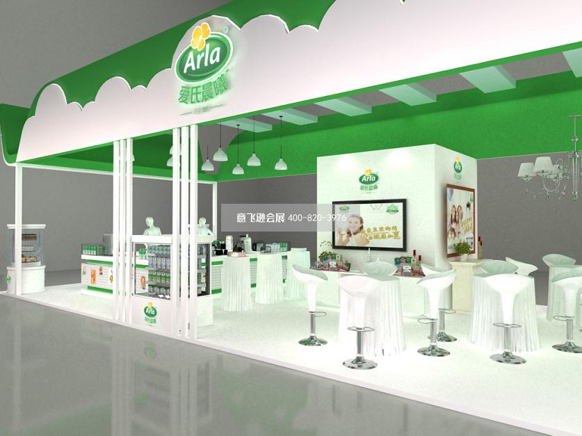 烤焙展愛氏晨曦食品展臺(tái)設(shè)計(jì)效果圖