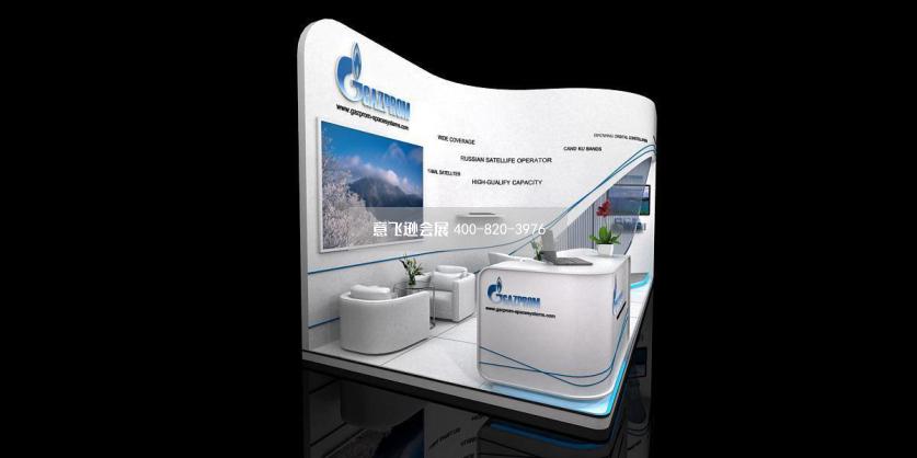 Gazprom天然氣公司能源小面積展臺設(shè)計效果圖