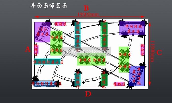 華潤銀行金融理財展臺設(shè)計效果圖