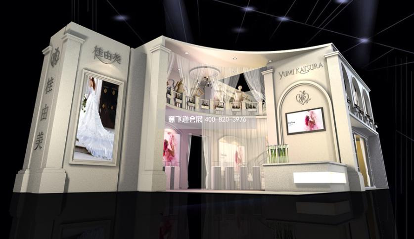 桂由美婚紗展雙層展臺設(shè)計(jì)效果圖,服裝展臺設(shè)計(jì)效果圖
