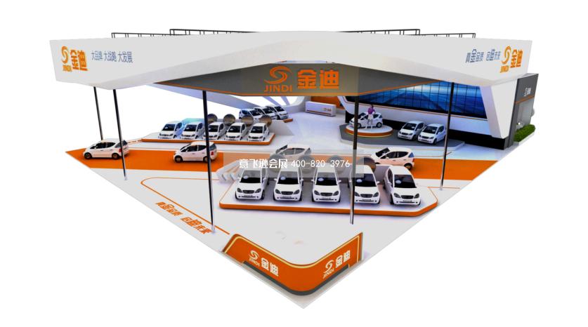 天津電動車展展臺設計,金迪展位展臺設計