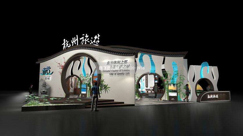 杭州旅游展展臺設(shè)計,杭州展位杭州旅游展臺設(shè)計效果圖