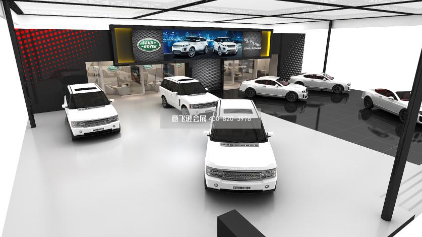 長沙車展展臺設計,路虎汽車長沙車展展臺設計效果圖